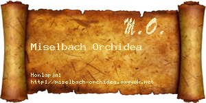Miselbach Orchidea névjegykártya